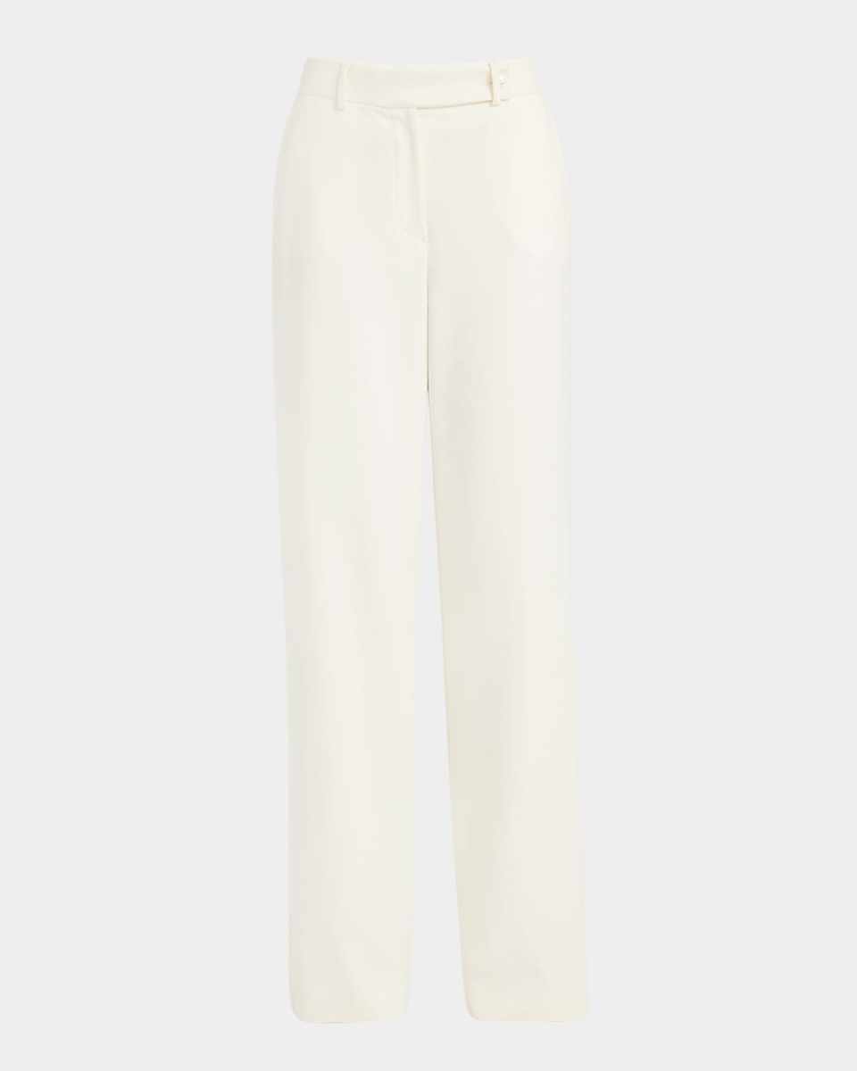 Wide-Leg Crepe Pants